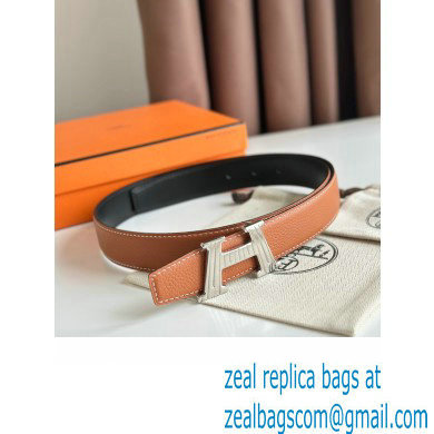 Hermes H Take Off belt buckle  &  Reversible leather strap 32 mm 08 2023